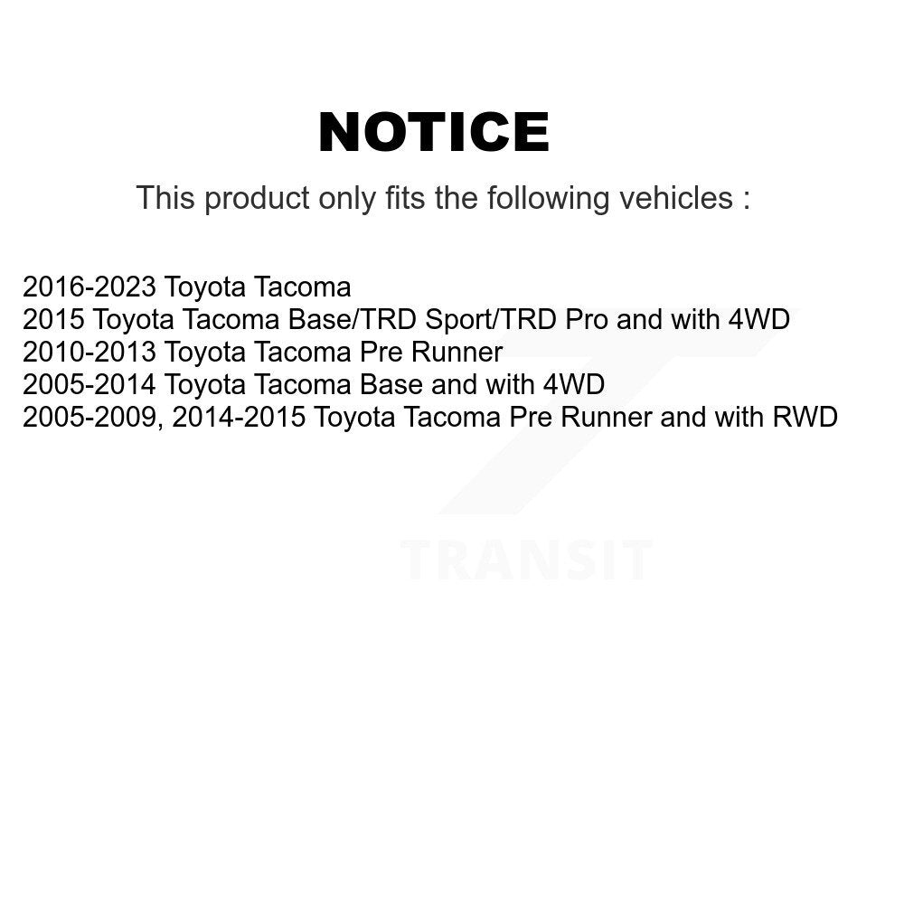 Front Steering Tie Rod End & Boot Kit For Toyota Tacoma KTB-100083