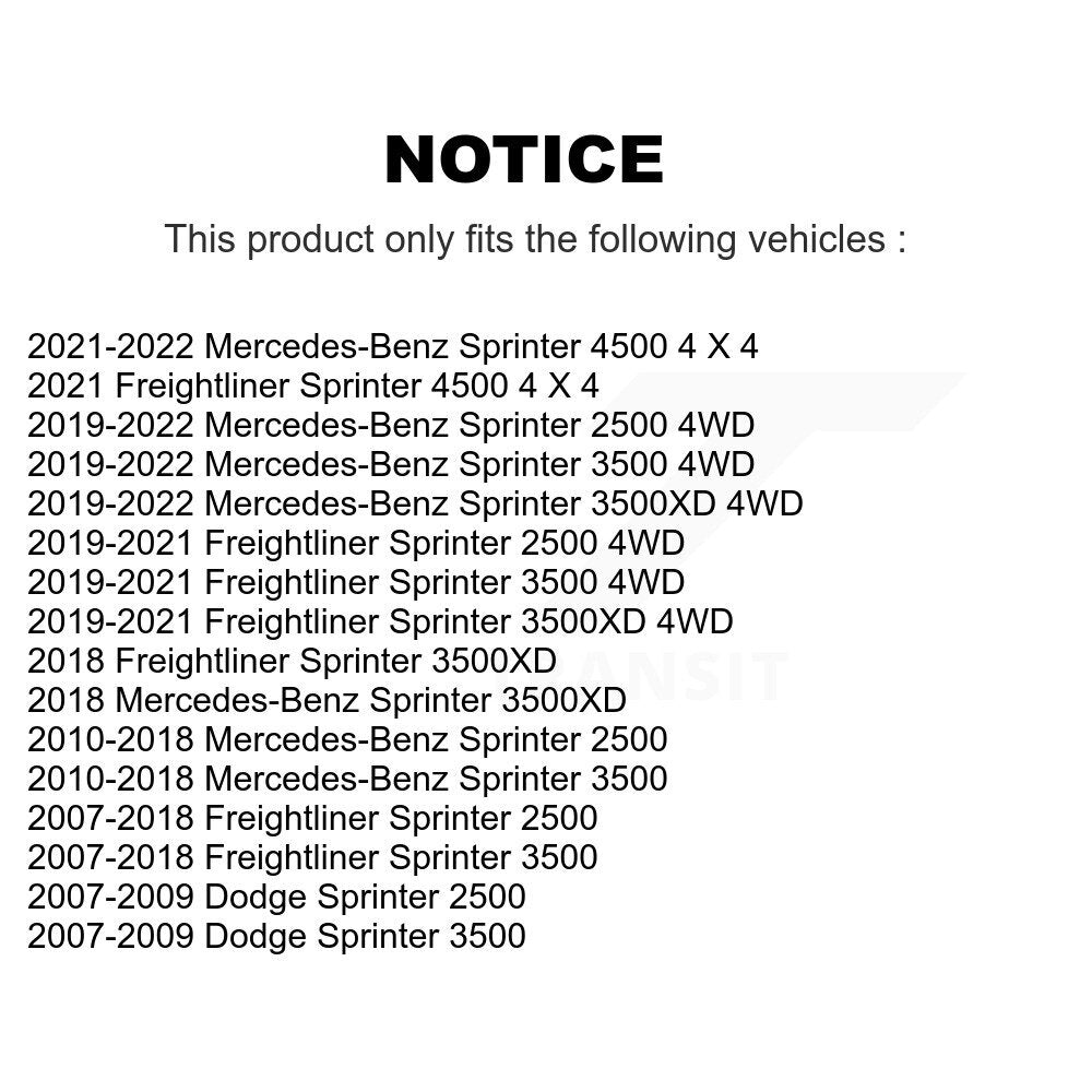 Front Tie Rod End & Boot Kit For Mercedes-Benz Sprinter 2500 3500 Dodge 3500XD 4500 KTB-100101