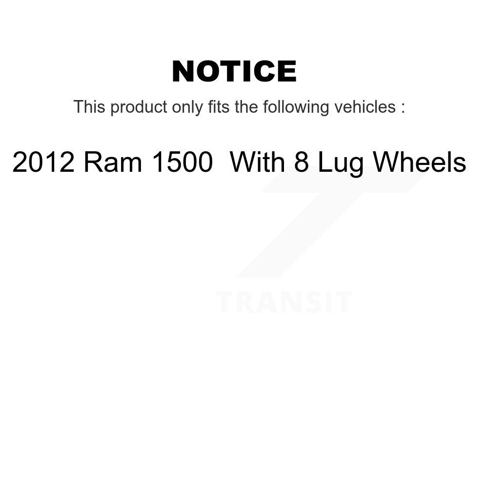 Front Steering Tie Rod End & Boot Kit For 2012 Ram 1500 With 8 Lug Wheels KTB-100119