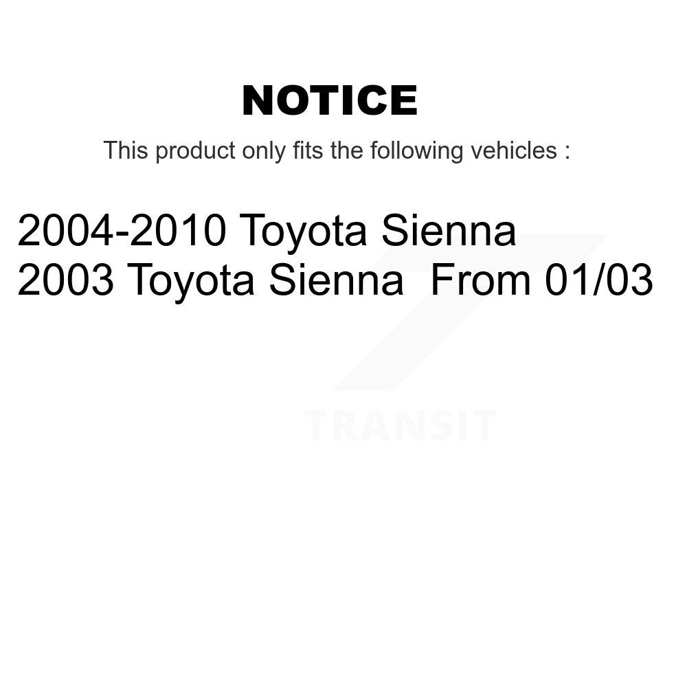 Front Steering Tie Rod End & Boot Kit For Toyota Sienna KTB-100834