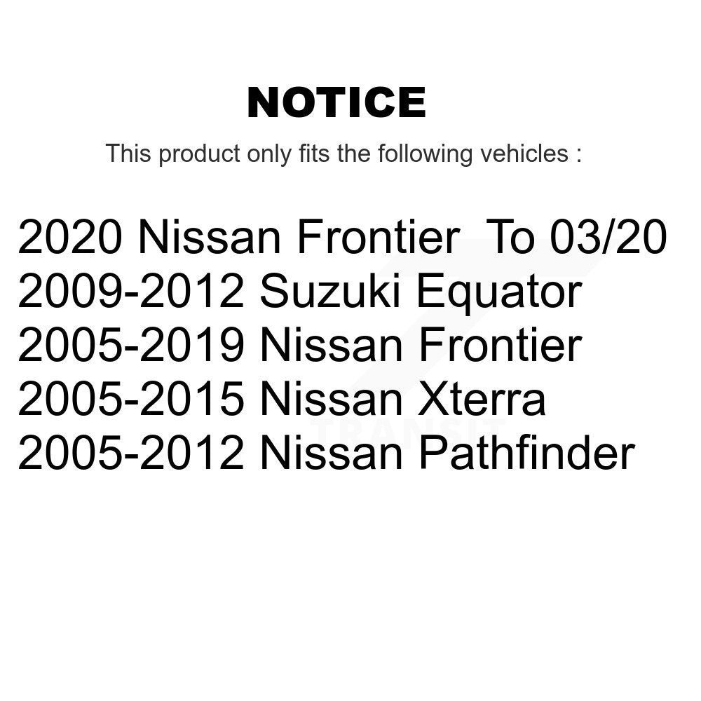 Front Tie Rod End & Boot Kit For Nissan Frontier Pathfinder Xterra Suzuki Equator KTB-100852