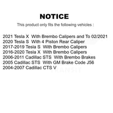 Load image into Gallery viewer, Front Rear Ceramic Brake Pads Kit For Cadillac CTS Tesla STS X S