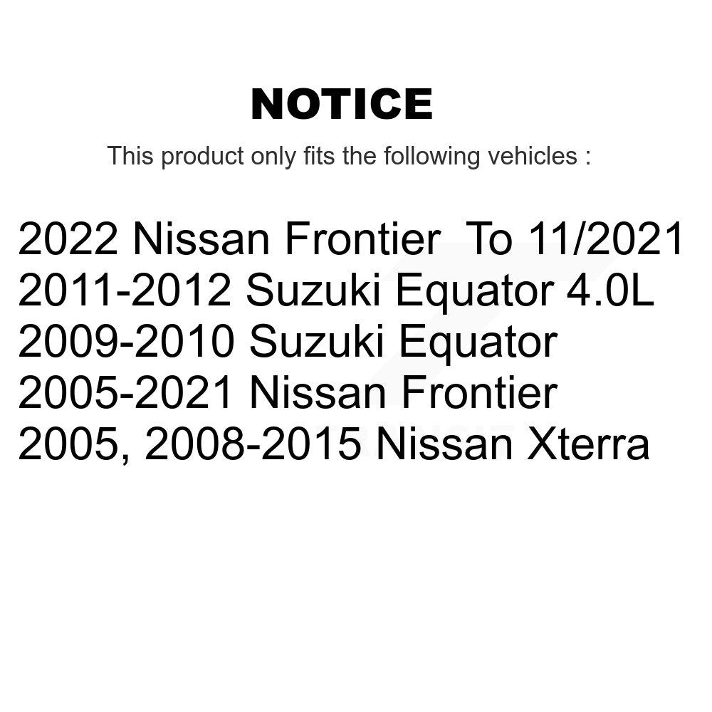 Front Rear Ceramic Brake Pads Kit For Nissan Frontier Xterra Suzuki Equator