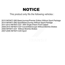 Charger l&#39;image dans la galerie, Front Rear Ceramic Brake Pads Kit For INFINITI G37 G35 Q60