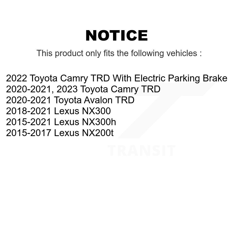 Front Rear Ceramic Brake Pads Kit For Lexus NX200t NX300 Toyota Camry NX300h