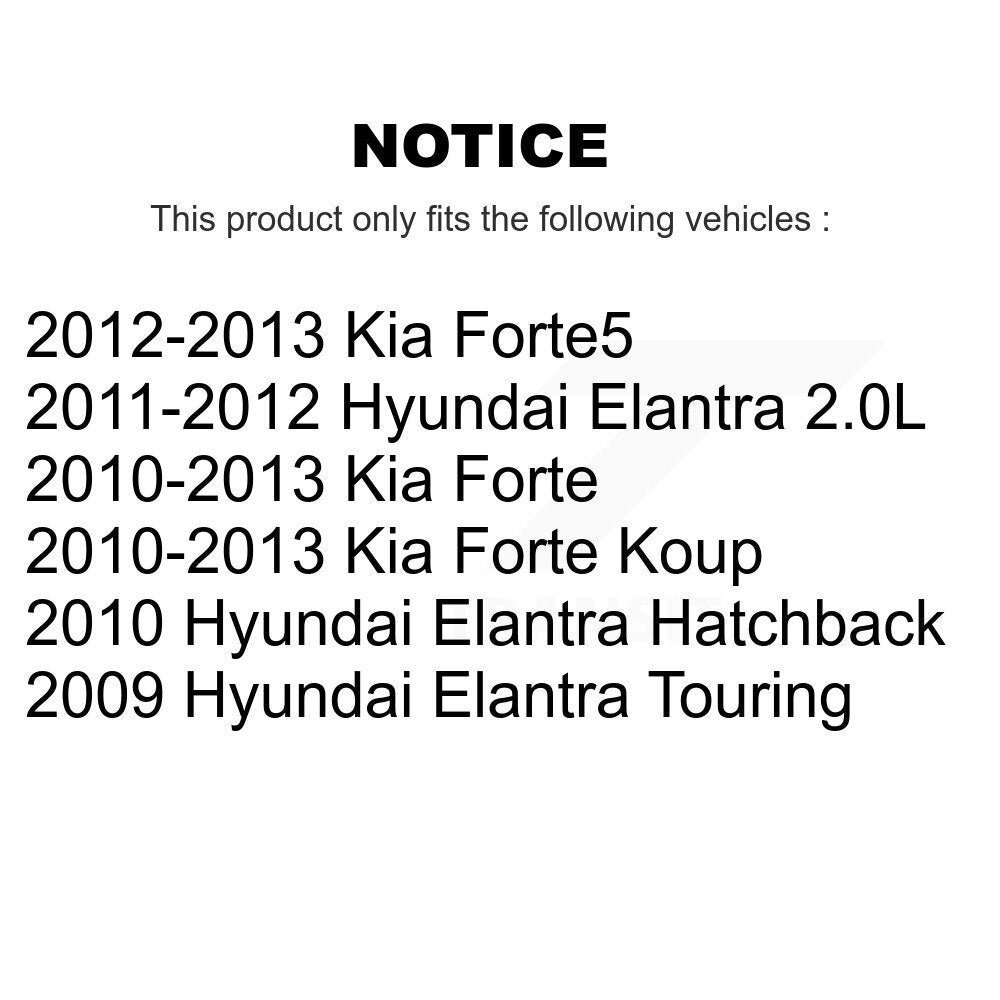 Front Rear Ceramic Brake Pads Kit For Hyundai Elantra Kia Forte Koup Forte5