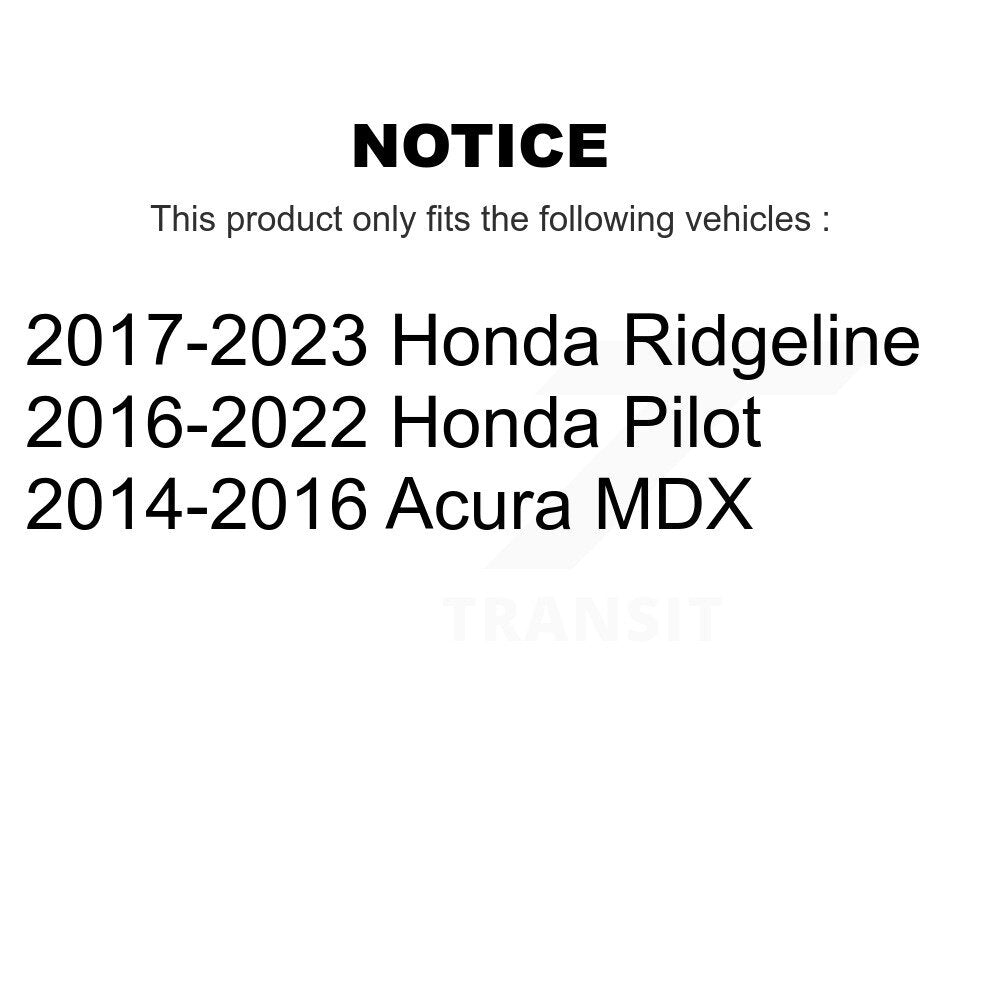 Front Rear Ceramic Brake Pads Kit For Honda Pilot Acura MDX Ridgeline