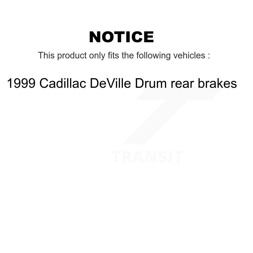 Front Rear Ceramic Brake Pads Kit For 1999 Cadillac DeVille Drum rear brakes