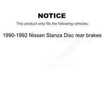 Charger l&#39;image dans la galerie, Front Rear Ceramic Brake Pads Kit For 1990-1992 Nissan Stanza Disc rear brakes
