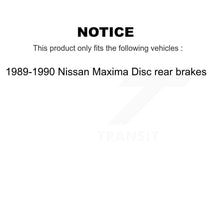 Load image into Gallery viewer, Front Rear Ceramic Brake Pads Kit For 1989-1990 Nissan Maxima Disc rear brakes