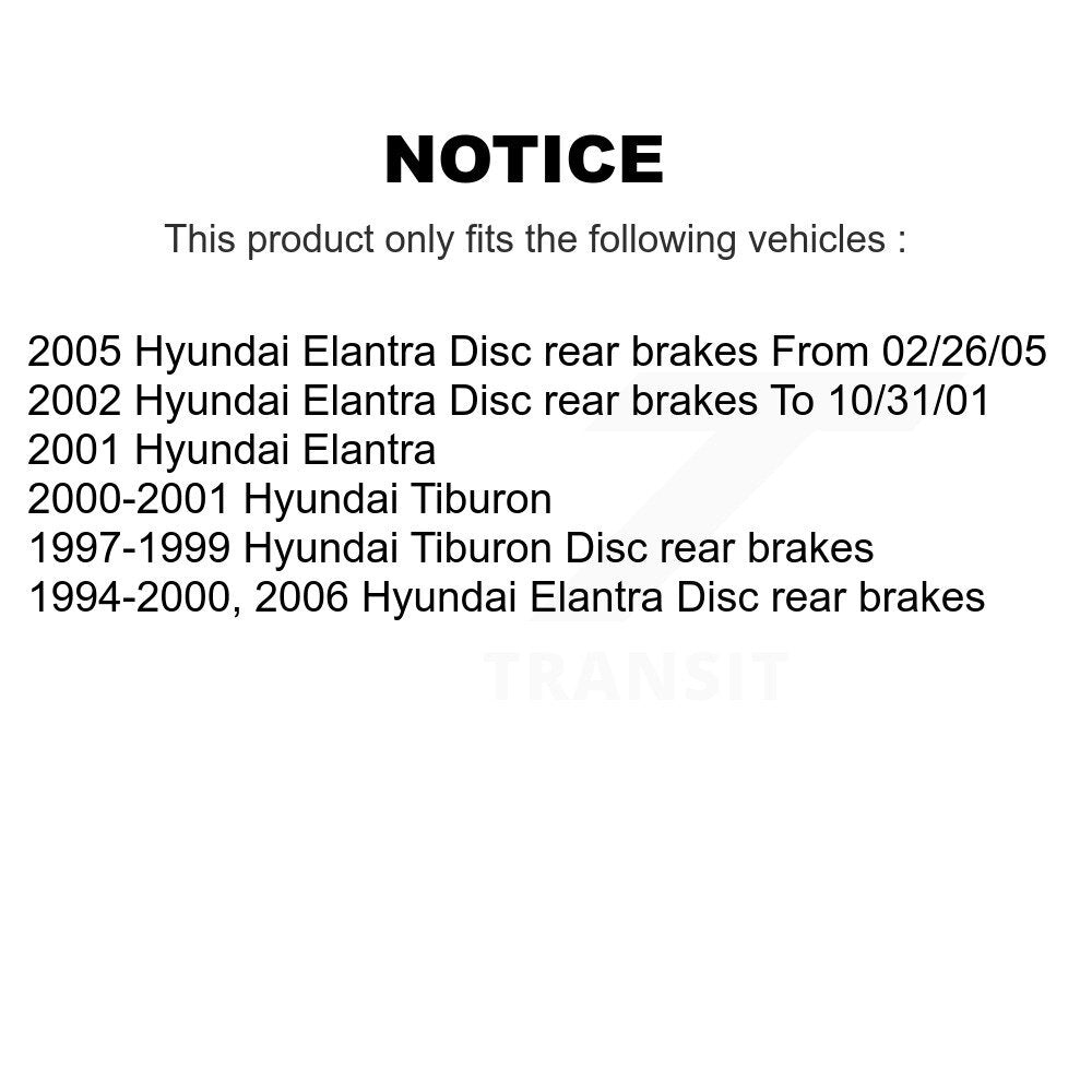 Front Rear Ceramic Brake Pads Kit For Hyundai Elantra Tiburon