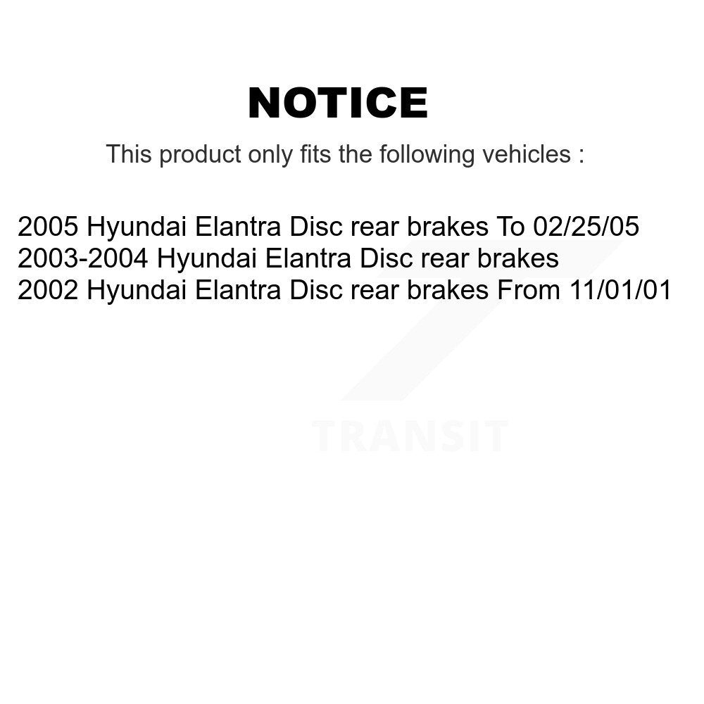 Front Rear Ceramic Brake Pads Kit For Hyundai Elantra Disc rear brakes