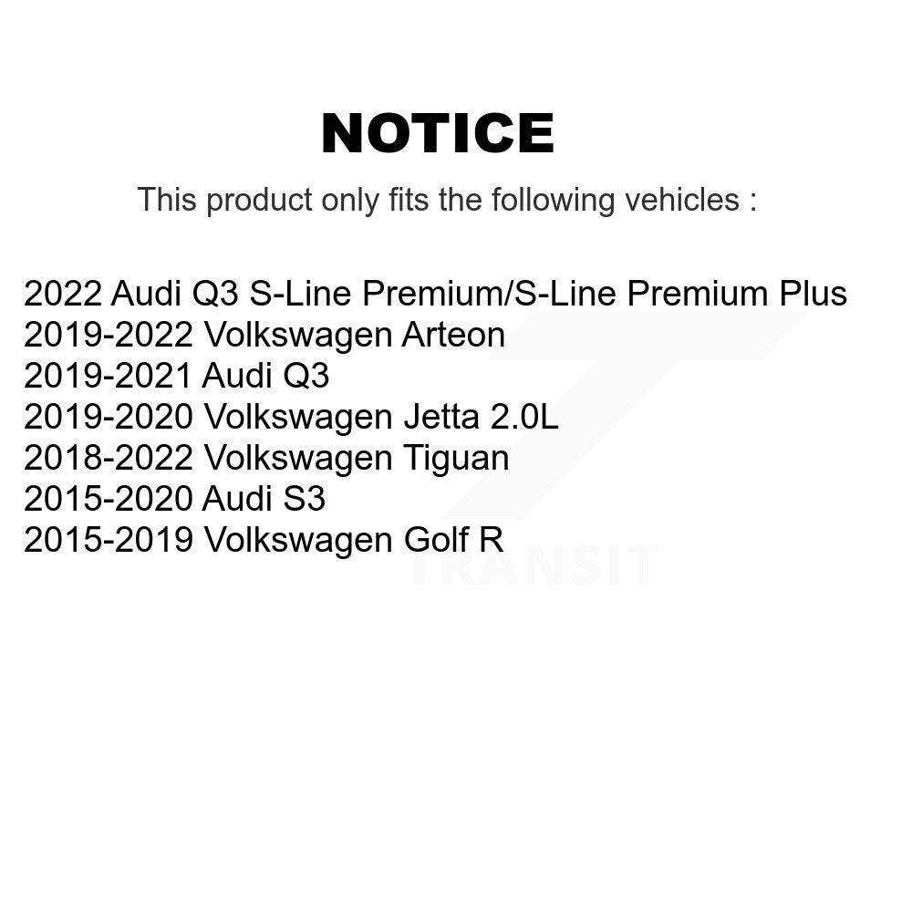 Front Rear Ceramic Brake Pads Kit For Volkswagen Tiguan Jetta Audi Golf R S3 Q3