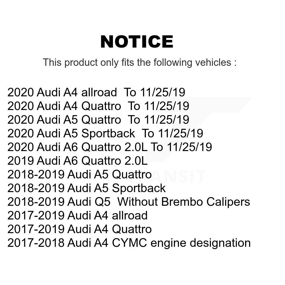 Front Rear Ceramic Brake Pads Kit For Audi Q5 A4 A5 Quattro A6 Sportback allroad