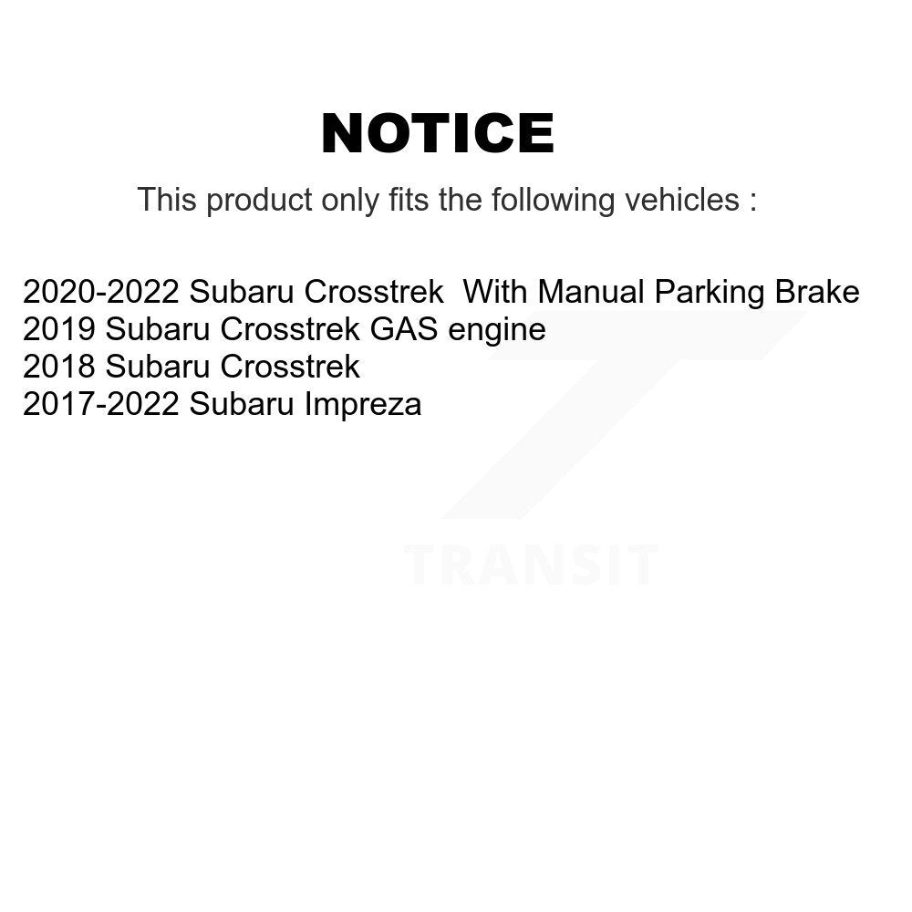 Front Rear Ceramic Brake Pads Kit For Subaru Crosstrek Impreza