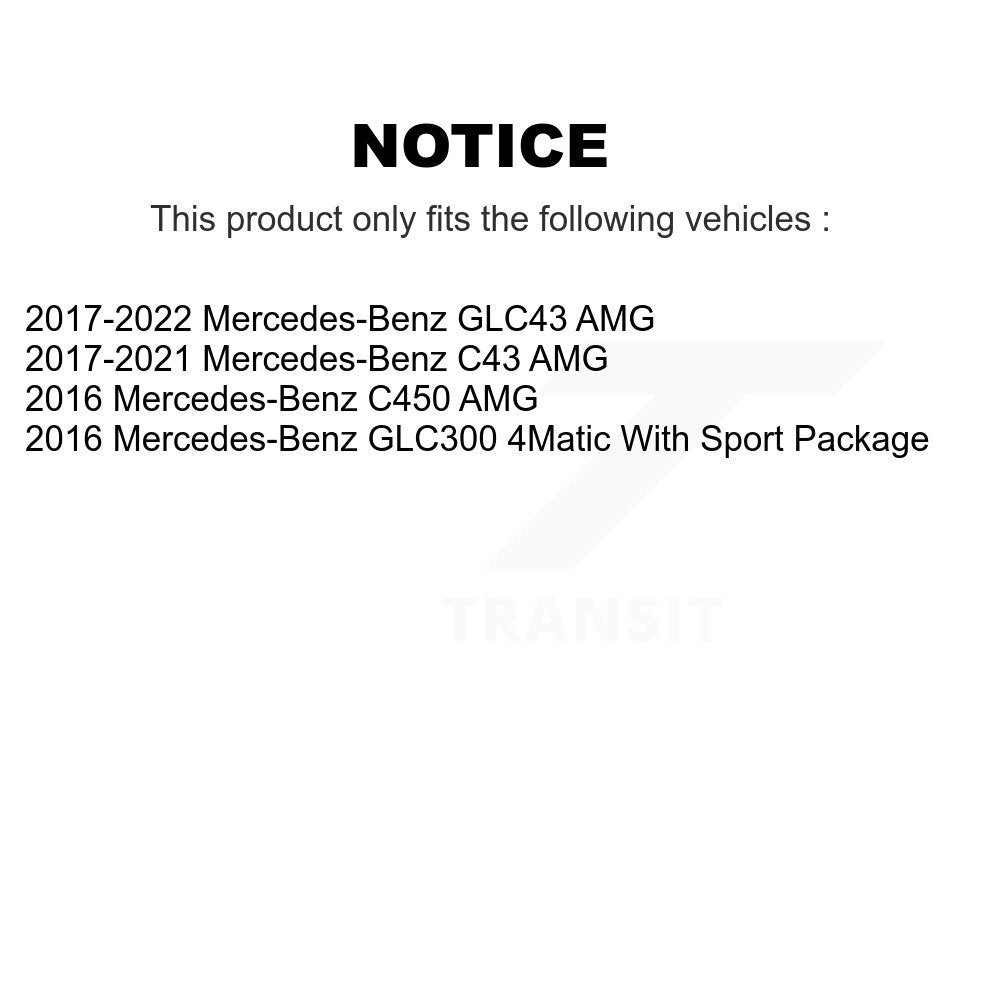 Front Rear Ceramic Brake Pads Kit For Mercedes-Benz C43 AMG GLC43 C450