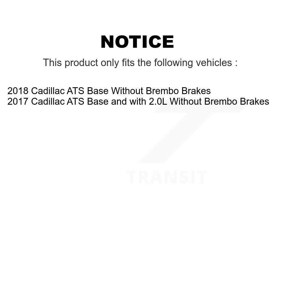 Front Rear Ceramic Brake Pads Kit For Cadillac ATS