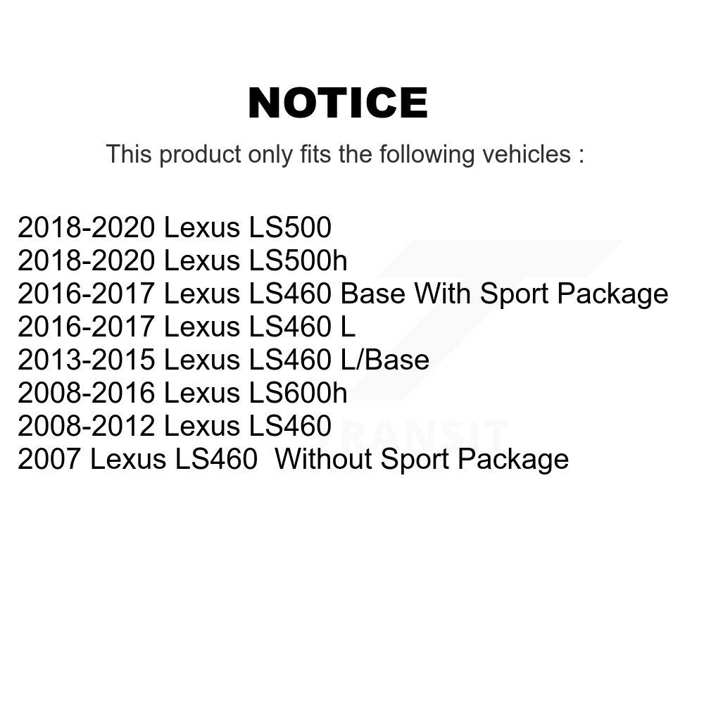 Front Rear Ceramic Brake Pads Kit For Lexus LS460 LS500 LS600h LS500h