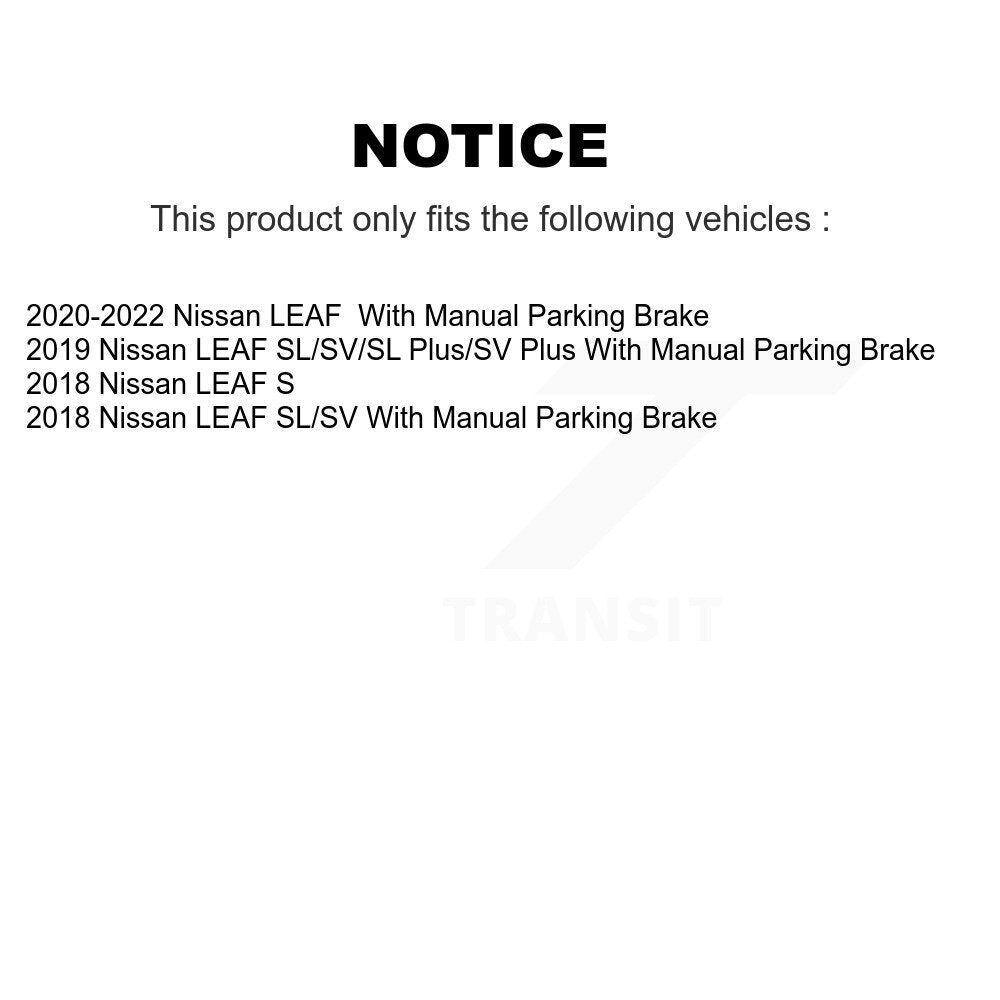 Front Rear Ceramic Brake Pads Kit For Nissan LEAF