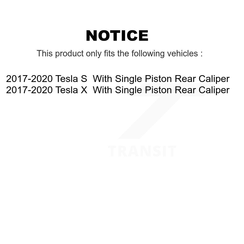 Front Rear Ceramic Brake Pads Kit For Tesla S X With Single Piston Caliper