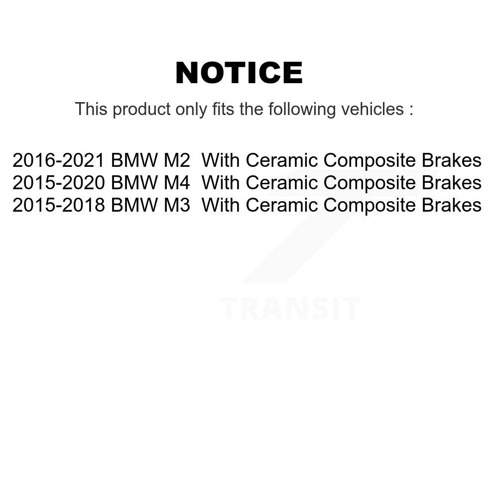 Front Rear Ceramic Brake Pads Kit For BMW M4 M3 M2 With Composite Brakes