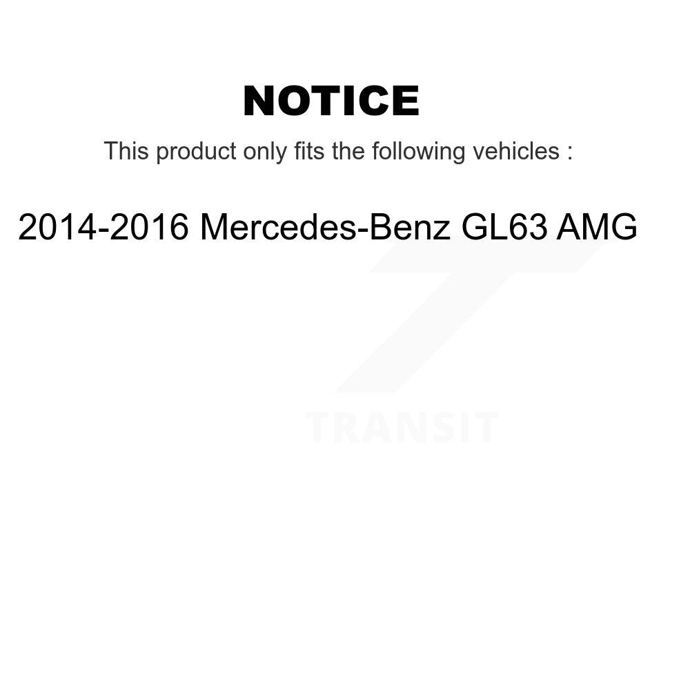 Front Rear Ceramic Brake Pads Kit For 2014-2016 Mercedes-Benz GL63 AMG