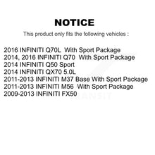 Charger l&#39;image dans la galerie, Front Rear Ceramic Brake Pads &amp; Parking Shoes Kit For Infiniti Q50 M37 QX70