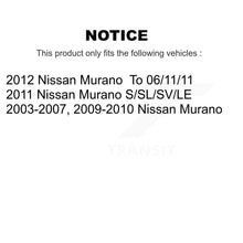 Charger l&#39;image dans la galerie, Front Rear Ceramic Brake Pads And Parking Shoes Kit For Nissan Murano