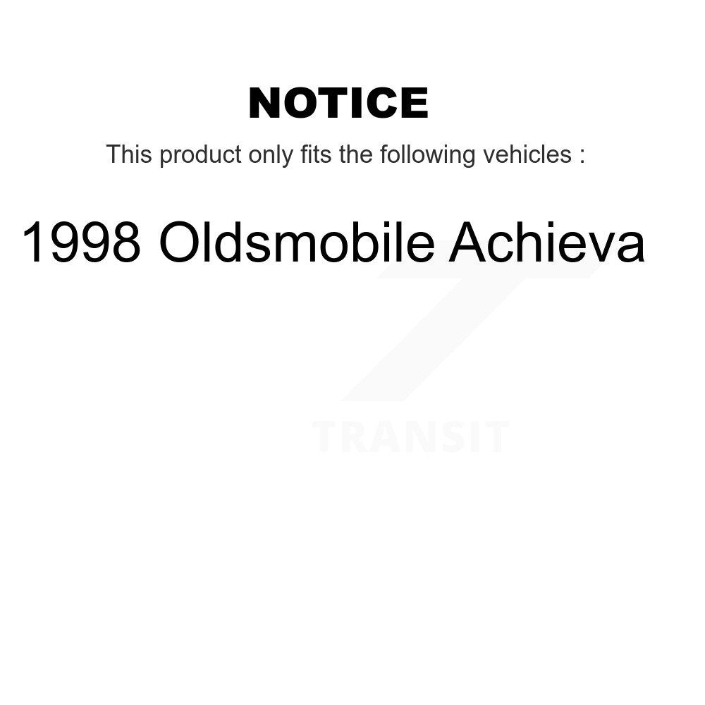 Front Rear Ceramic Brake Pads Parking Shoes Kit For 1998 Oldsmobile Achieva