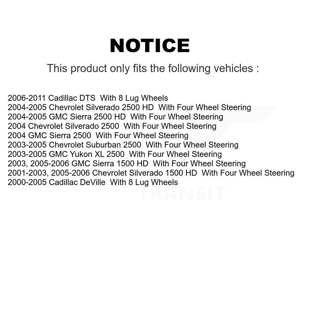 Front Rear Ceramic Brake Pads Parking Shoes Kit For Chevrolet Cadillac 2500