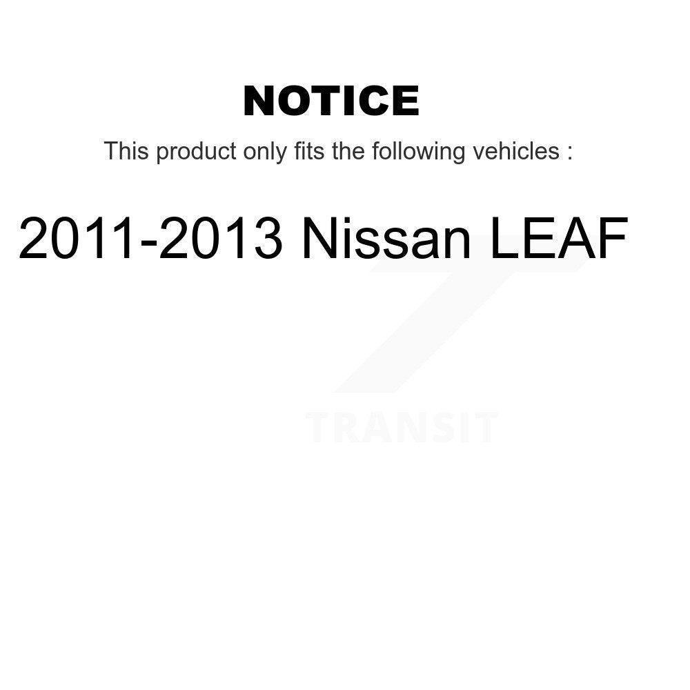 Front Rear Ceramic Brake Pads & Parking Shoes Kit For 2011-2013 Nissan LEAF