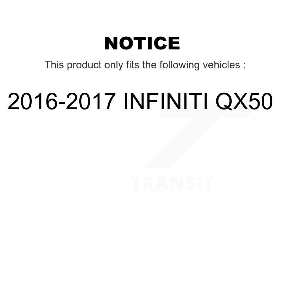 Kit de plaquettes de frein et chaussures de stationnement en céramique avant et arrière, pour INFINITI QX50 2016 – 2017 