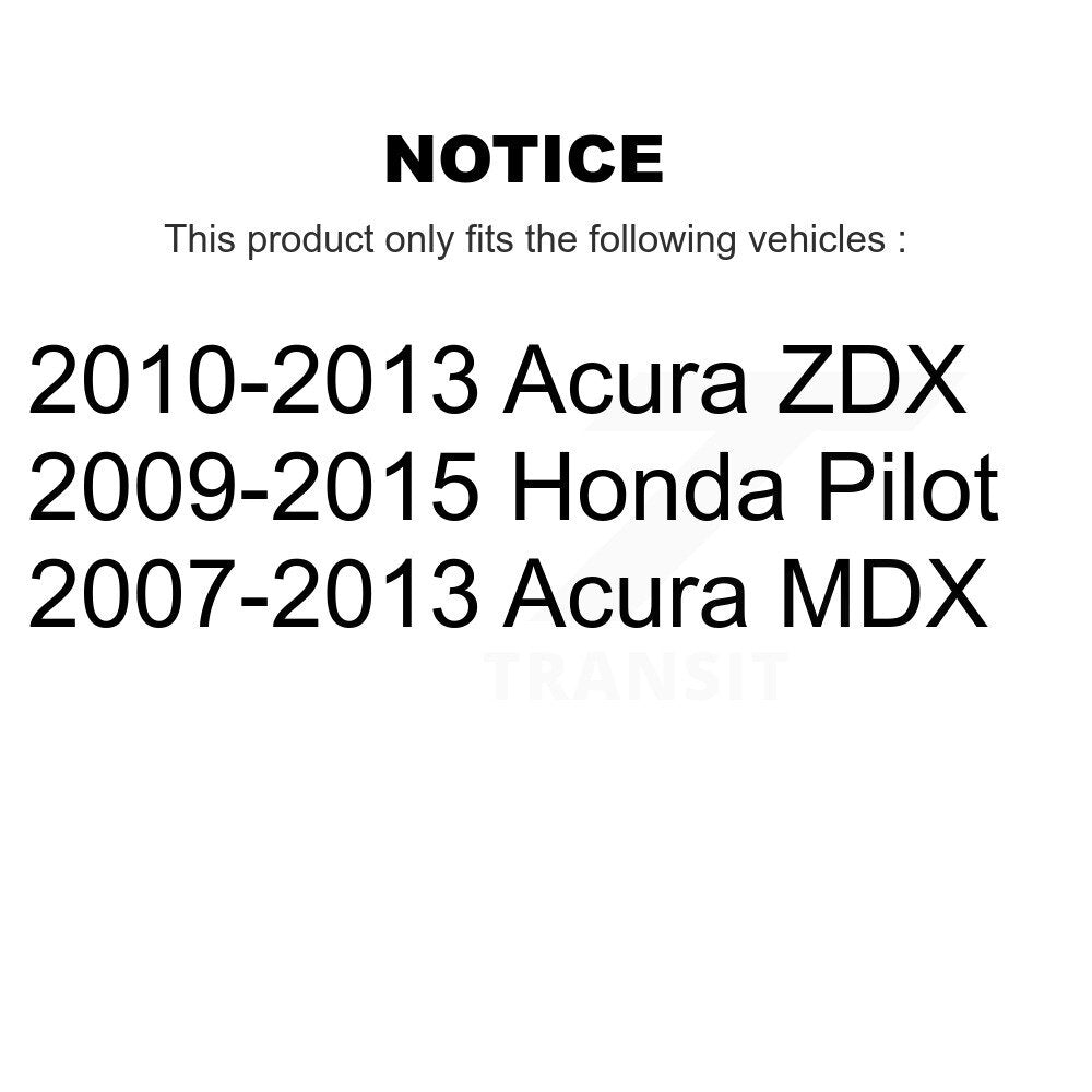 Plaquettes de frein en céramique avant et arrière et Kit de chaussures de stationnement pour Honda Pilot Acura MDX ZDX 