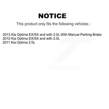 Charger l&#39;image dans la galerie, Front Rear Ceramic Brake Pads And Parking Shoes Kit For Kia Optima