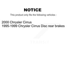 Charger l&#39;image dans la galerie, Front Rear Ceramic Brake Pads And Parking Shoes Kit For Chrysler Cirrus