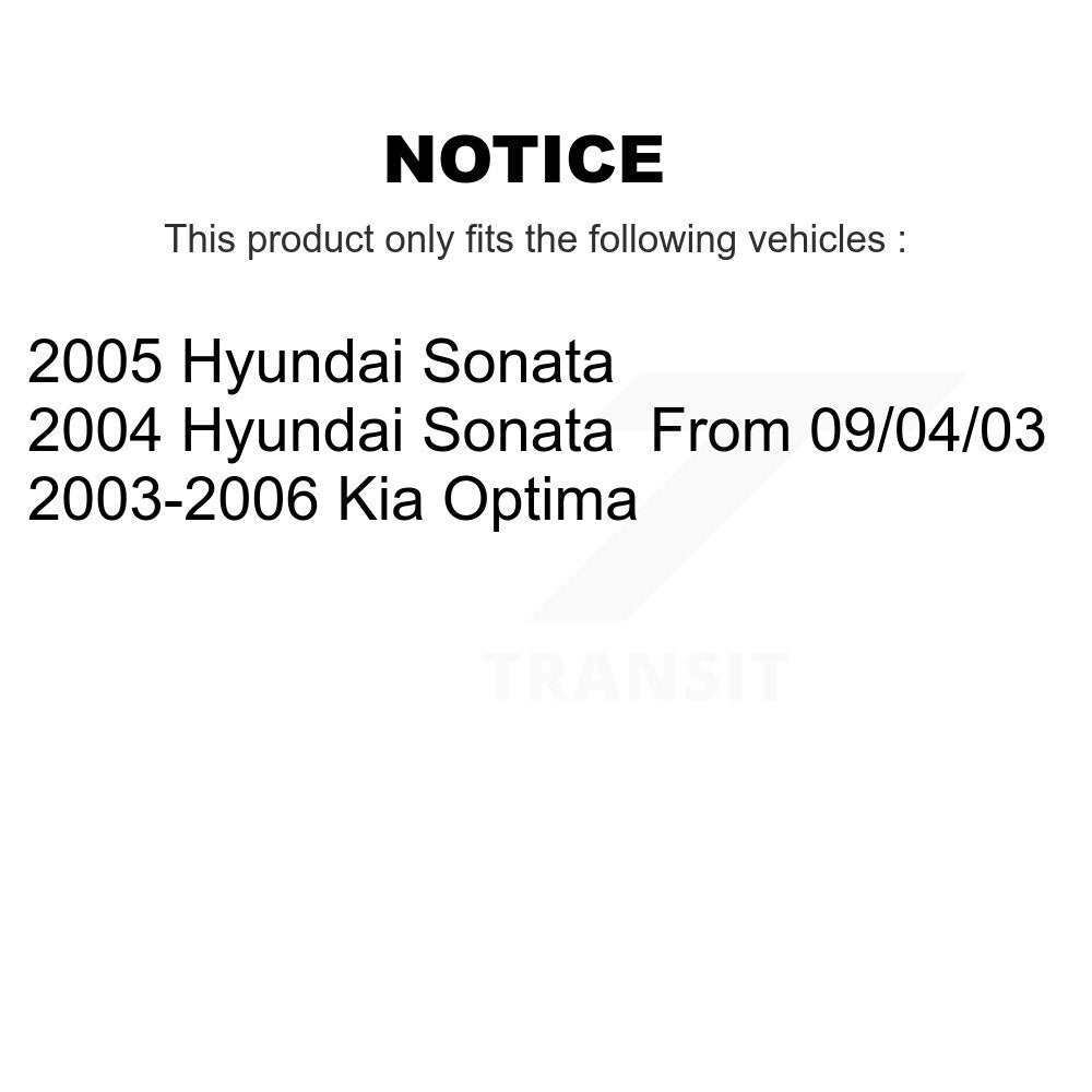 Front Rear Ceramic Brake Pads And Parking Shoe Kit For Hyundai Sonata Kia Optima