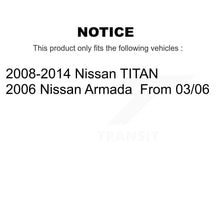 Charger l&#39;image dans la galerie, Front Rear Ceramic Brake Pads And Parking Shoe Kit For Nissan Titan Armada TITAN