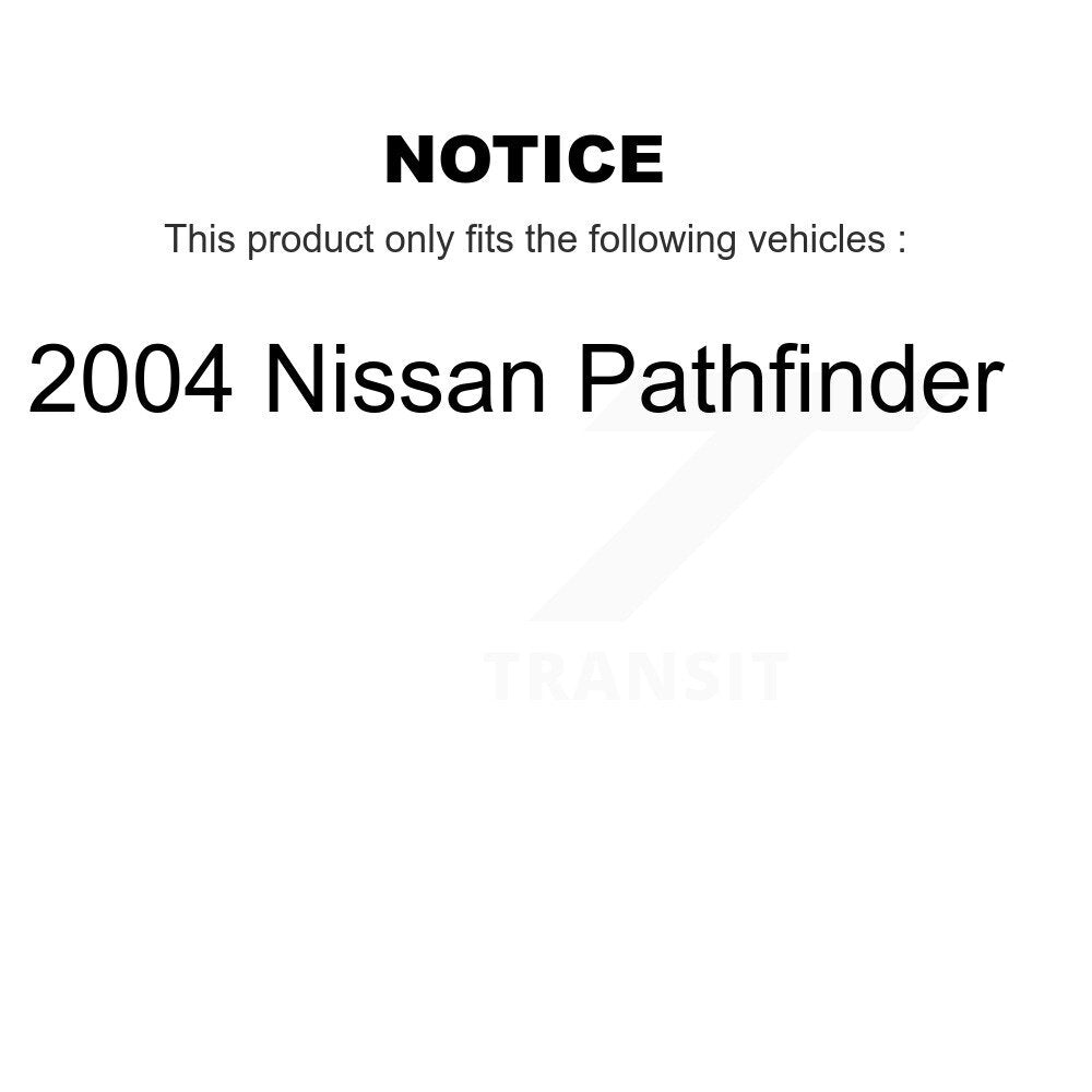 Front Rear Ceramic Brake Pads And Parking Shoes Kit For 2004 Nissan Pathfinder