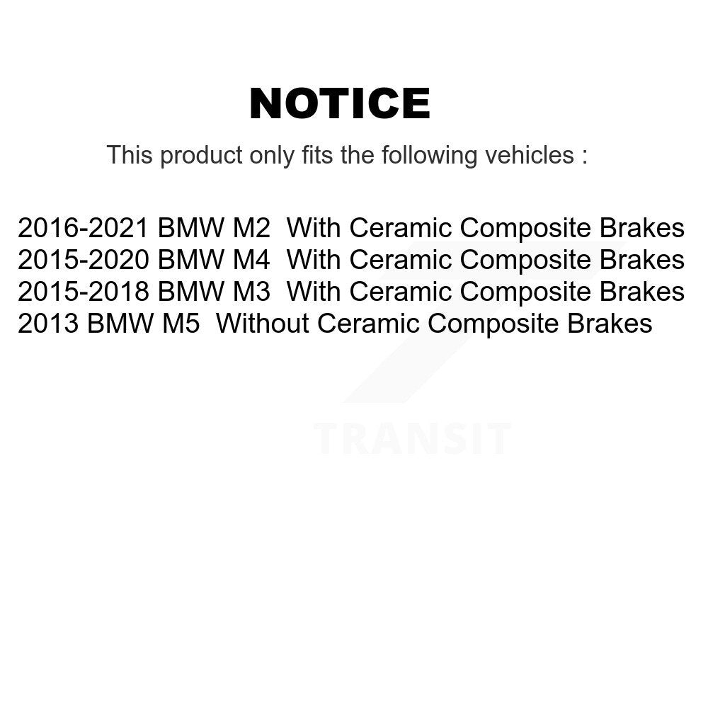 Front Rear Ceramic Brake Pads And Parking Shoes Kit For BMW M4 M3 M2 M5