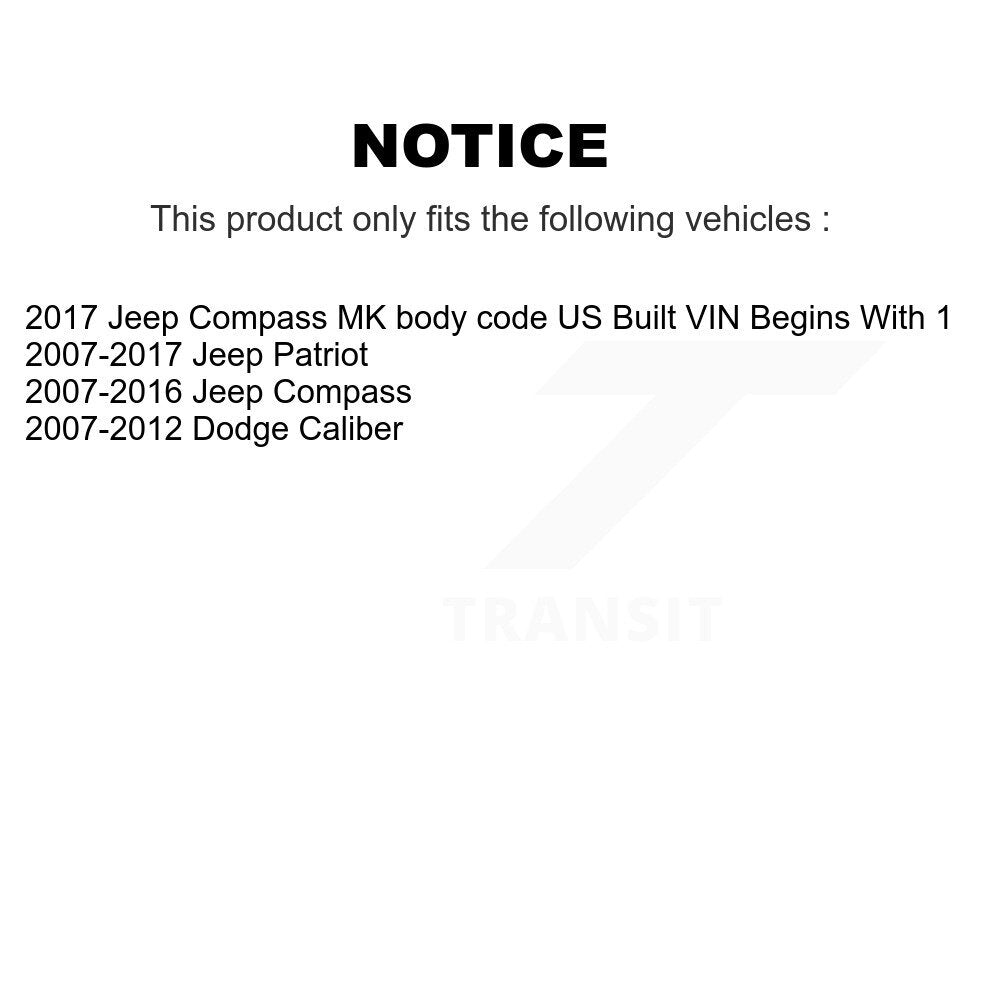 Front Control Arm & Ball Joint Tie Rod End Link Kit (8Pc) For Jeep Patriot Compass Dodge KTR-100360