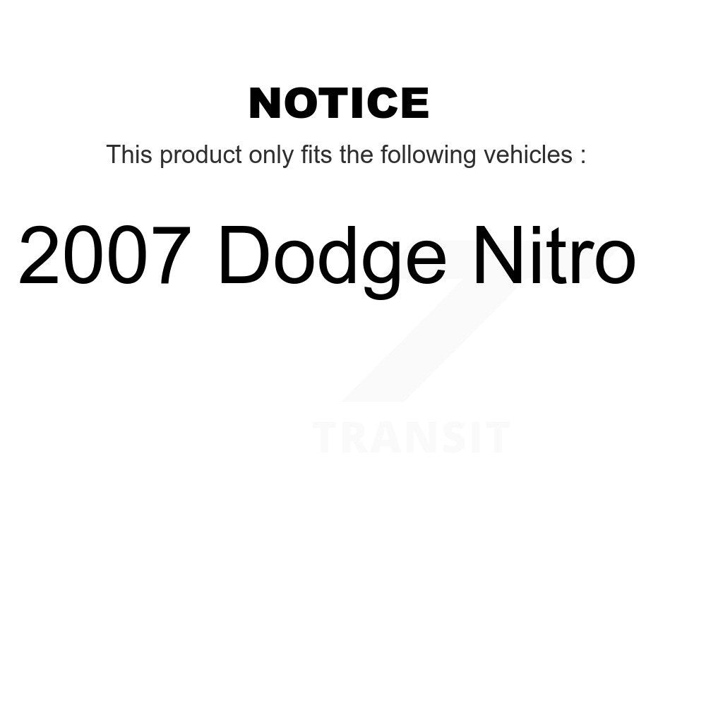 Front Suspension Control Arm & Ball Joint Tie Rod End Link Kit (8Pc) For 2007 Dodge Nitro KTR-100522
