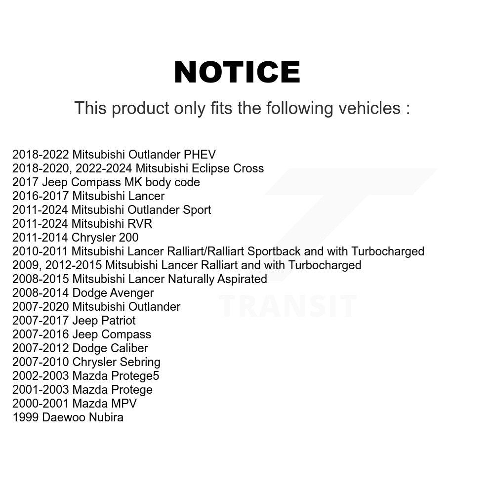 Front Suspension Bar Link Pair For Mitsubishi Jeep RVR Outlander Lancer Patriot Dodge 200 KTR-100726