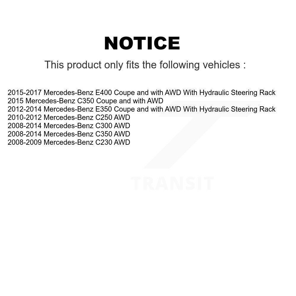 Front Control Arm Ball Joint Tie Rod End Link Kit (8Pc) For Mercedes-Benz C300 C350 C250 KTR-101680