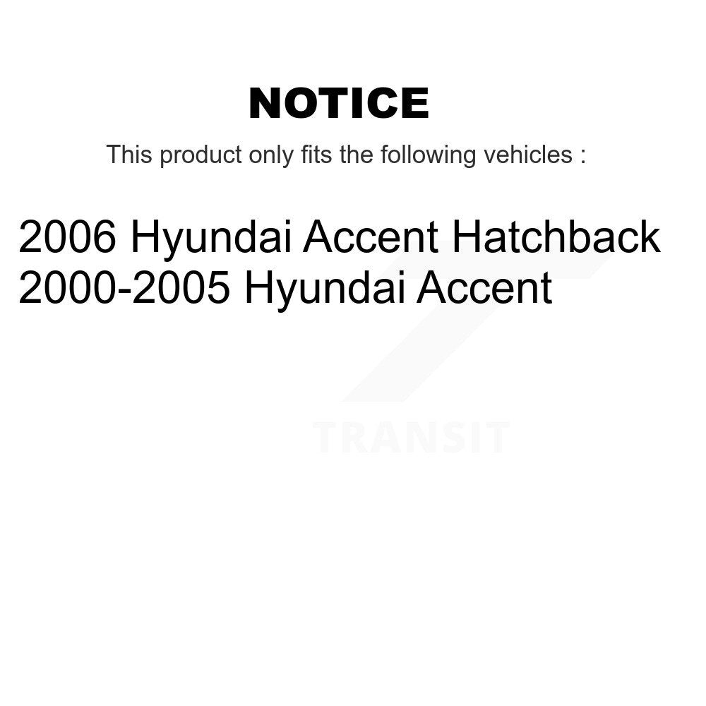 Front Lower Rearward Suspension Control Arm Bushing Pair For Hyundai Accent KTR-102228