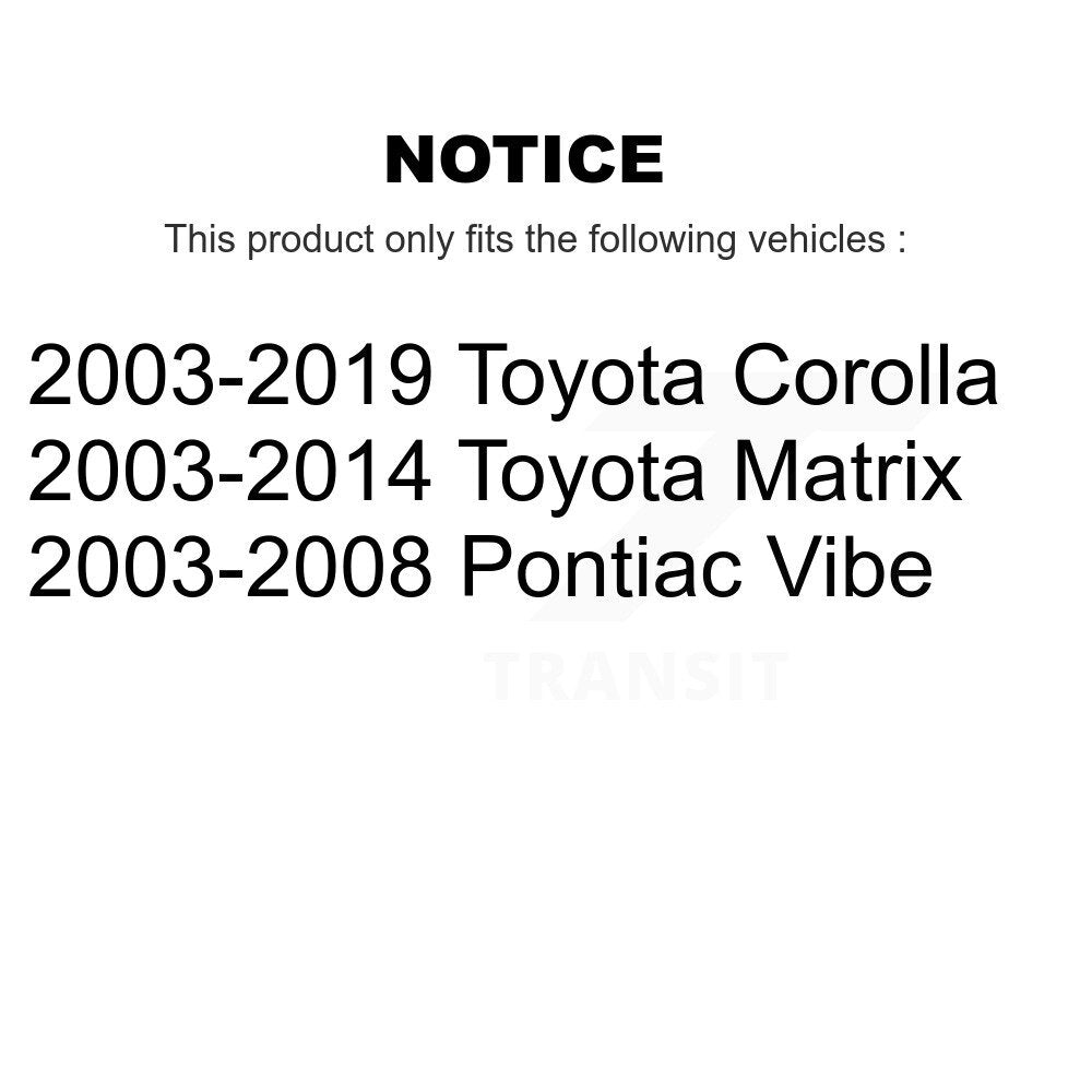 Front Lower Rearward Suspension Arm Bushing Pair For Toyota Corolla Matrix Pontiac Vibe KTR-102244