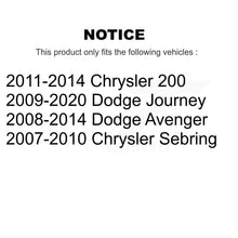 Load image into Gallery viewer, Front Lower Rearward Suspension Arm Bushing Pair For Dodge Journey Chrysler 200 Avenger KTR-102245