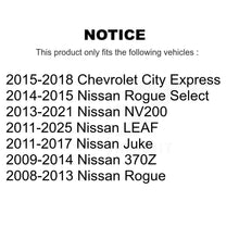 Load image into Gallery viewer, Front Lower Rearward Suspension Arm Bushing Pair For Nissan Rogue LEAF Juke NV200 370Z KTR-104506