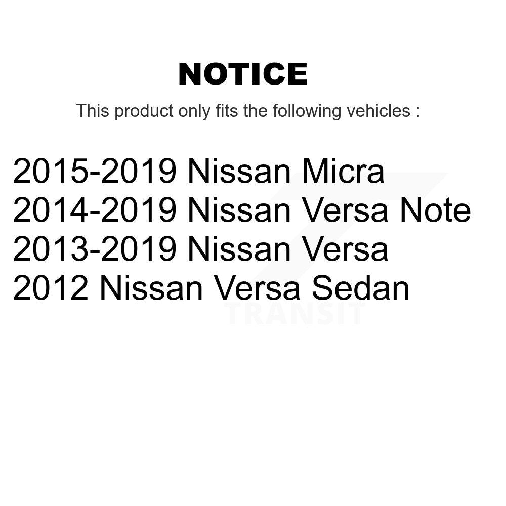 Front Outer & Inner Steering Tie Rod End Kit For Nissan Micra Versa Note KTR-104995
