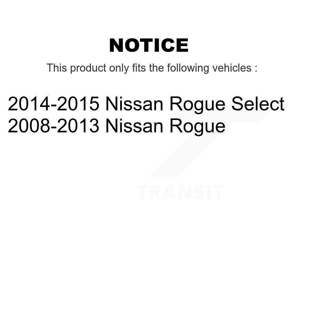 Front Outer & Inner Steering Tie Rod End Kit For Nissan Rogue Select KTR-104996