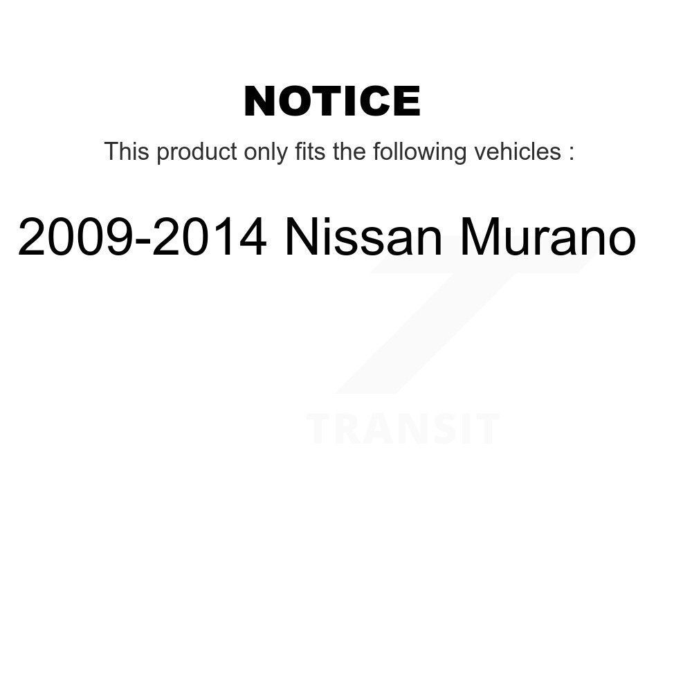 Front Outer & Inner Steering Tie Rod End Kit For 2009-2014 Nissan Murano KTR-105036